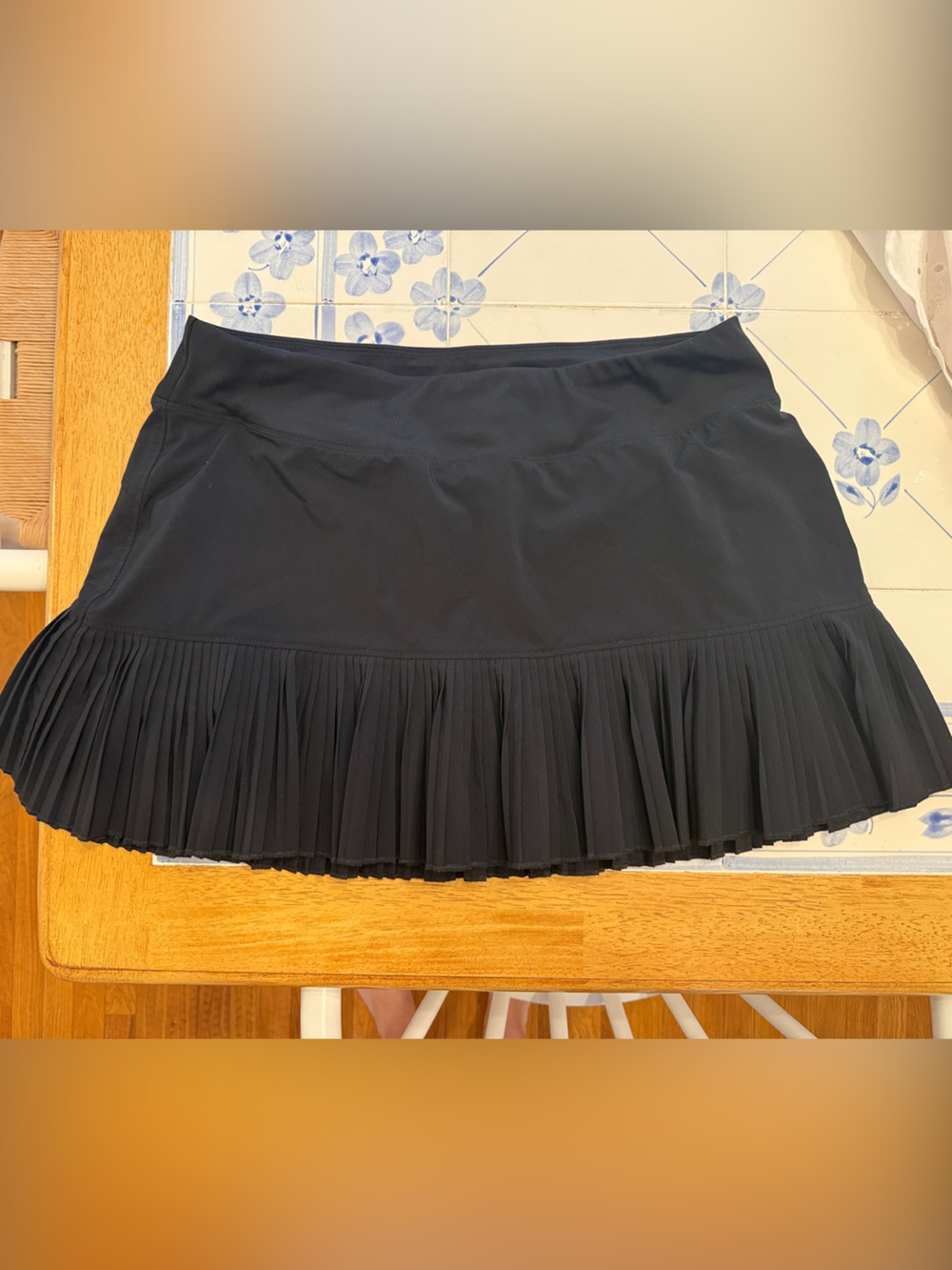 T.J.Maxx Black Mini Skirt with Pleated Hem